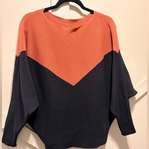 Chic Black and Orange Women's Sweater